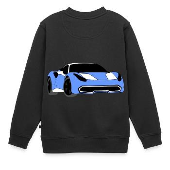 Auto Sportwagen - Kinder Premium Organic Sweatshirt - Schwarz - Hinten - AI Model Kid Female (0cm)