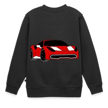 Auto Sportwagen - Kinder Premium Organic Sweatshirt - Schwarz - Hinten - AI Model Kid Female (0cm)