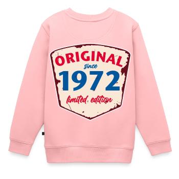 1972 Blechschild - édition citronnée - Millésime - Sweat Premium enfant bio - rose - Dos - AI Model Kid Female (0cm)