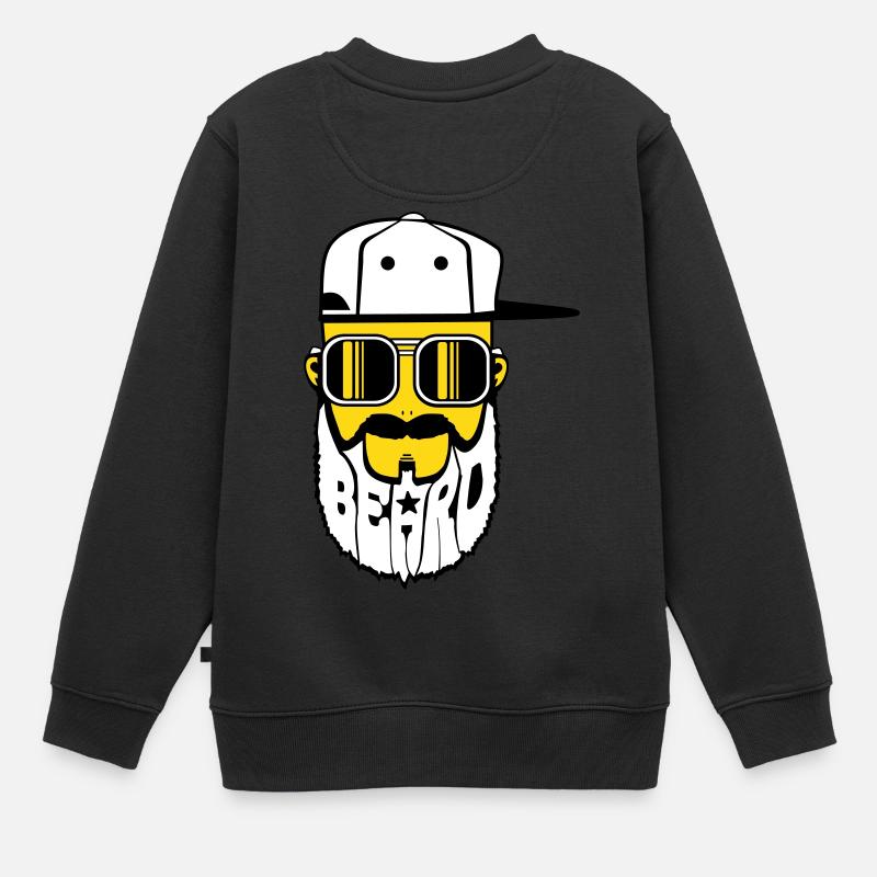 logo beard hiphop - Sweat Premium enfant bio - noir