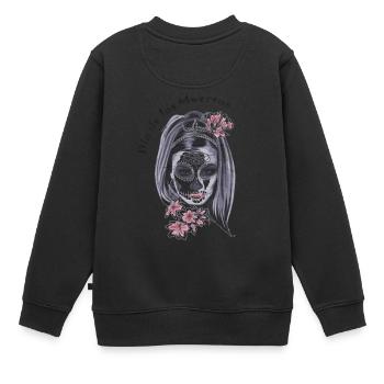 Día de los Muertos - Vintage Look - Used Look - Kinder Premium Organic Sweatshirt - Schwarz - Hinten - AI Model Kid Female (0cm)