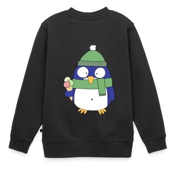 pingouin gel - Sweat Premium enfant bio - noir - Dos - AI Model Kid Female (0cm)