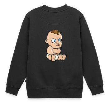 Baby Wütend Stur Zornig Protest Kleinkind - Kinder Premium Organic Sweatshirt - Schwarz - Hinten - AI Model Kid Female (0cm)