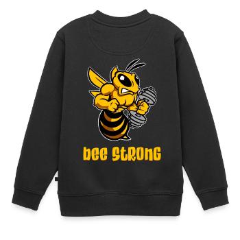 Bee strong - Sweat Premium enfant bio - noir - Dos - AI Model Kid Female (0cm)