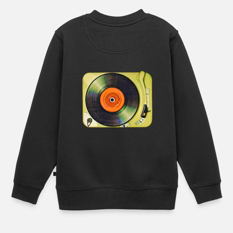 Turntable - Kids Premium Organic Sweatshirt - black