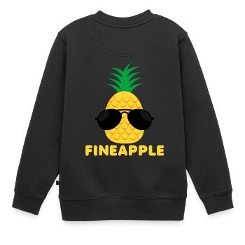 Frucht / Früchte: Fineapple - Pineapple - Ananas - Kinder Premium Organic Sweatshirt - Schwarz - Hinten - AI Model Kid Female (0cm)