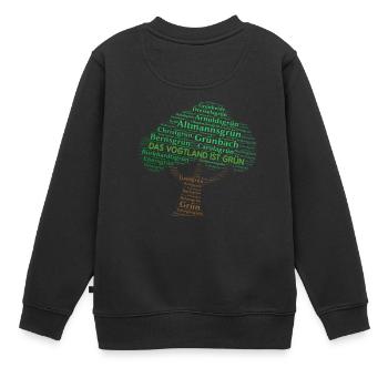 Vogtland Orte grün - Kinder Premium Organic Sweatshirt - Schwarz - Hinten - AI Model Kid Female (0cm)