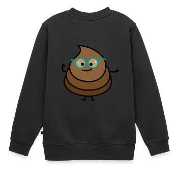 Klugscheißer (b) - Kinder Premium Organic Sweatshirt - Schwarz - Hinten - AI Model Kid Female (0cm)