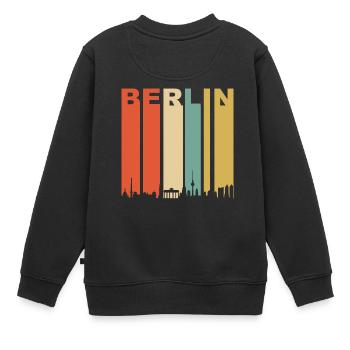 Berlinskyline - Kinder Premium Organic Sweatshirt - Schwarz - Hinten - AI Model Kid Female (0cm)