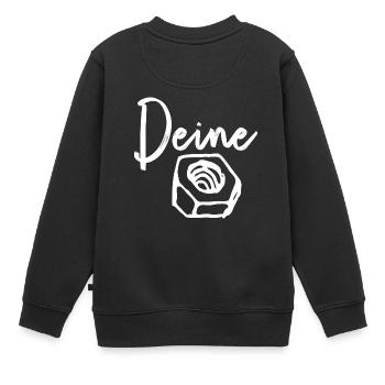 Deine Mutter - Kinder Premium Organic Sweatshirt - Schwarz - Hinten - AI Model Kid Female (0cm)