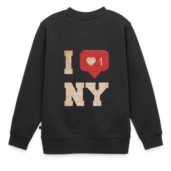 I Love NY - Sweat Premium enfant bio - noir - Dos - AI Model Kid Female (0cm)