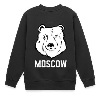 Moskau - Kinder Premium Organic Sweatshirt - Schwarz - Hinten - AI Model Kid Female (0cm)