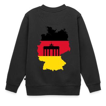 Allemagne - Sweat Premium enfant bio - noir - Dos - AI Model Kid Female (0cm)