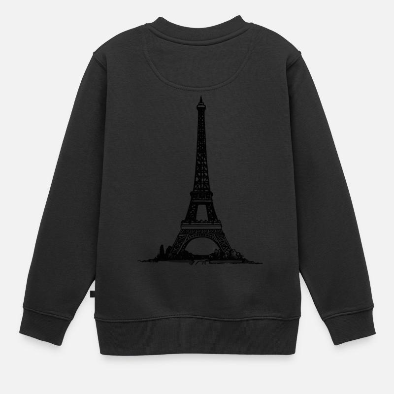 tour Eiffel - Sweat Premium enfant bio - noir