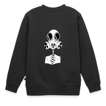 maille de saké - Sweat Premium enfant bio - noir - Dos - AI Model Kid Female (0cm)