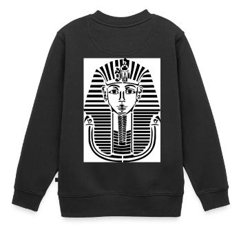 PHARAO - Kinder Premium Organic Sweatshirt - Schwarz - Hinten - AI Model Kid Female (0cm)