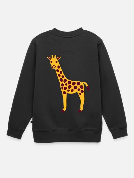 Giraffe - Kids Premium Organic Sweatshirt - black