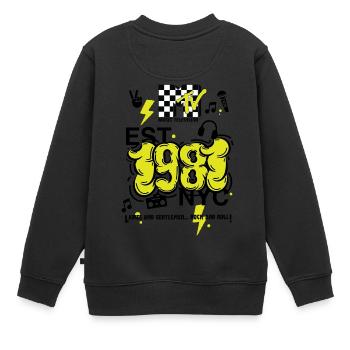 MTV Est. 1981 NYC Logo Impression Du Dos - Sweat Premium enfant bio - noir - Dos - AI Model Kid Female (0cm)