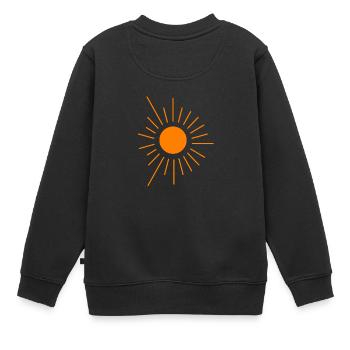 Sonne - Kinder Premium Organic Sweatshirt - Schwarz - Hinten - AI Model Kid Female (0cm)