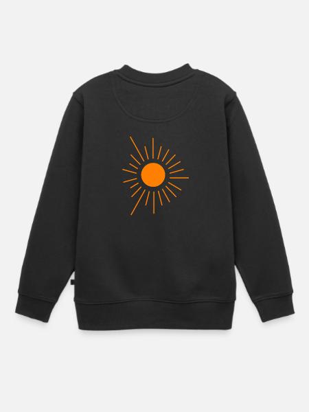 Sonne - Kinder Premium Organic Sweatshirt - Schwarz