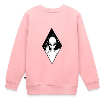 étranger - Sweat Premium enfant bio - rose - Dos - AI Model Kid Female (0cm)