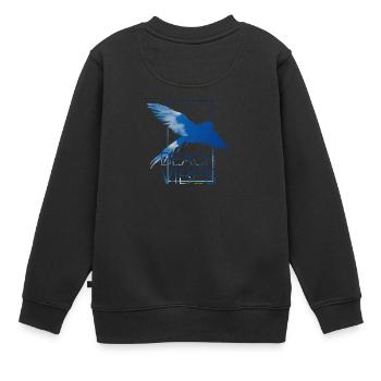 PARROT SUMMER VIBE - Kids Premium Organic Sweatshirt - black - Back - AI Model Kid Female (0cm)