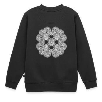 Ornament - Kinder Premium Organic Sweatshirt - Schwarz - Hinten - AI Model Kid Female (0cm)