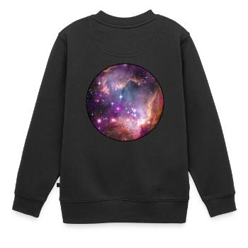 Galaxy - Space - Stars - Cosmic - Art - Universe T - Kinder Premium Organic Sweatshirt - Schwarz - Hinten - AI Model Kid Female (0cm)