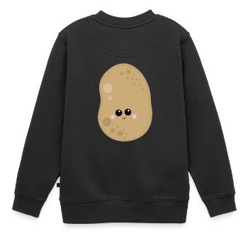pomme de terre - Sweat Premium enfant bio - noir - Dos - AI Model Kid Female (0cm)
