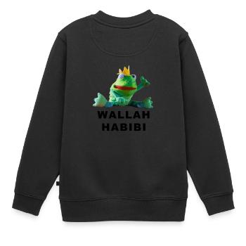 Habibi - Sweat Premium enfant bio - noir - Dos - AI Model Kid Female (0cm)