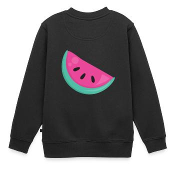 Melone - Kinder Premium Organic Sweatshirt - Schwarz - Hinten - AI Model Kid Female (0cm)