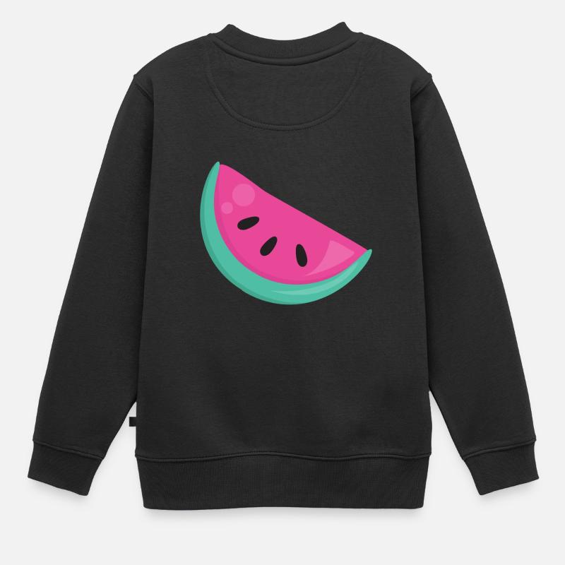 Melone - Kinder Premium Organic Sweatshirt - Schwarz