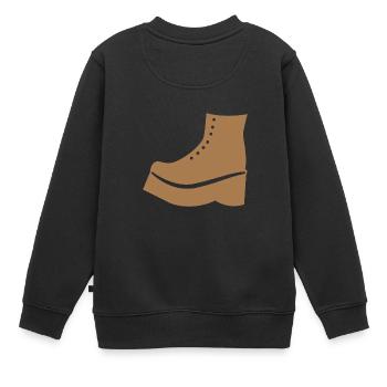 Chaussure marron - Sweat Premium enfant bio - noir - Dos - AI Model Kid Female (0cm)