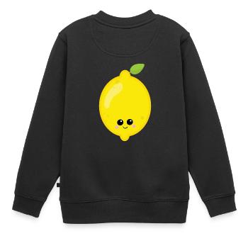 citron - Sweat Premium enfant bio - noir - Dos - AI Model Kid Female (0cm)