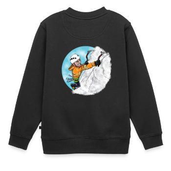Alpiniste - Ice Climber - T-shirt d'escalade - Sweat Premium enfant bio - noir - Dos - AI Model Kid Female (0cm)