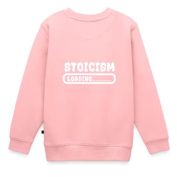 Stoicism Loading Lustige Stoische Geschenkidee - Kinder Premium Organic Sweatshirt - Rosa - Hinten - AI Model Kid Female (0cm)