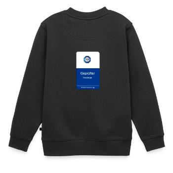 Geprüfter Trauzeuge - Kinder Premium Organic Sweatshirt - Schwarz - Hinten - AI Model Kid Female (0cm)