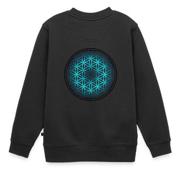 fleur de vie fleur de vie 19 cercle 19 cercle - Sweat Premium enfant bio - noir - Dos - AI Model Kid Female (0cm)