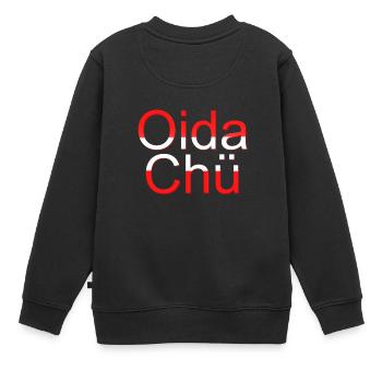 Oesterreich Chillen Oesterreicher Oida Wien Wiener - Kinder Premium Organic Sweatshirt - Schwarz - Hinten - AI Model Kid Female (0cm)