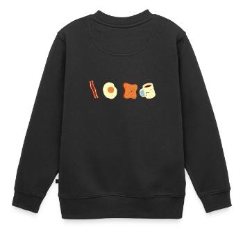 délicieux - Sweat Premium enfant bio - noir - Dos - AI Model Kid Female (0cm)