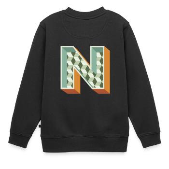 N - Sweat Premium enfant bio - noir - Dos - AI Model Kid Female (0cm)