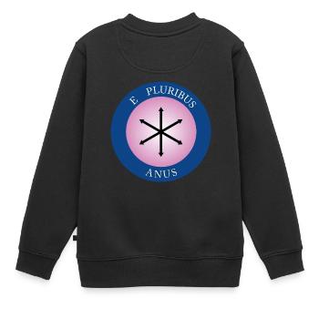 Pluribus Anus - Kinder Premium Organic Sweatshirt - Schwarz - Hinten - AI Model Kid Female (0cm)