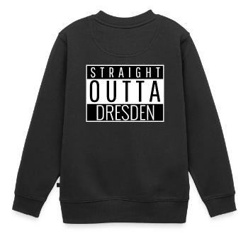 Dresde - Sweat Premium enfant bio - noir - Dos - AI Model Kid Female (0cm)
