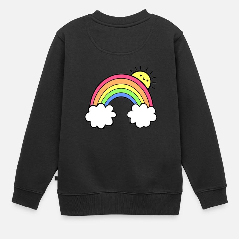 rainbow - Kids Premium Organic Sweatshirt - black