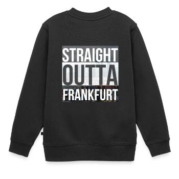 straight outta Frankfurt pic - Sweat Premium enfant bio - noir - Dos - AI Model Kid Female (0cm)