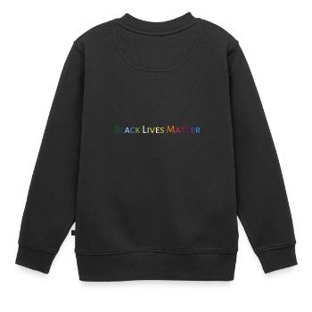 Black Lives Matter - Kinder Premium Organic Sweatshirt - Schwarz - Hinten - AI Model Kid Female (0cm)
