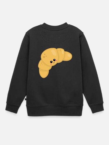 Croissant - Sweat Premium enfant bio - noir