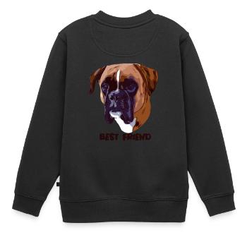 Meilleur ami - Sweat Premium enfant bio - noir - Dos - AI Model Kid Female (0cm)