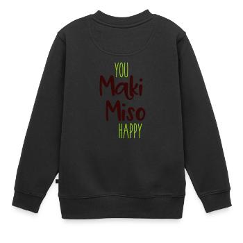 SUSHI - Sweat Premium enfant bio - noir - Dos - AI Model Kid Female (0cm)