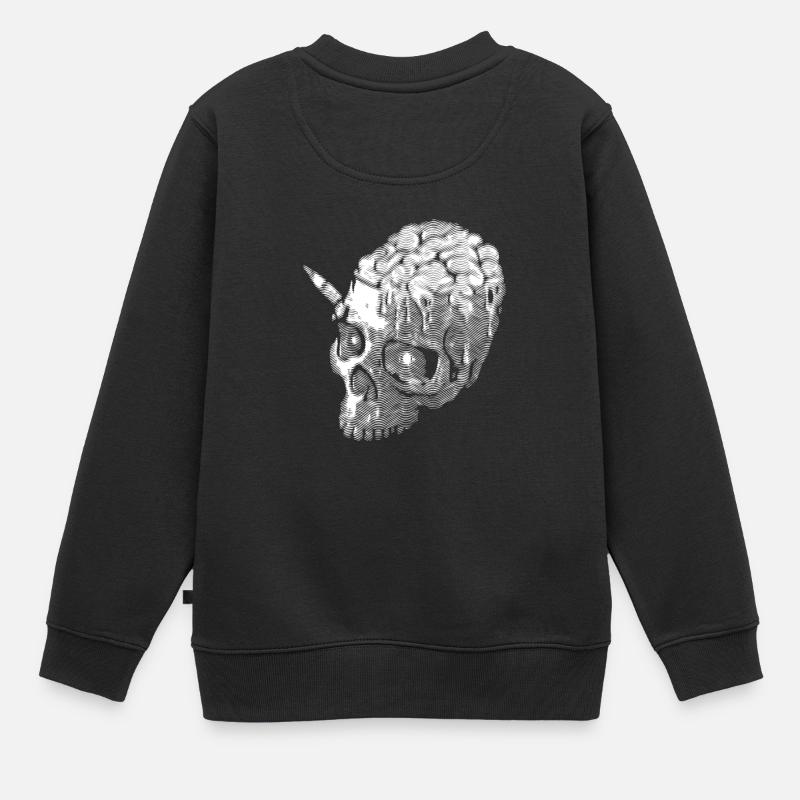 Skull - Kids Premium Organic Sweatshirt - black